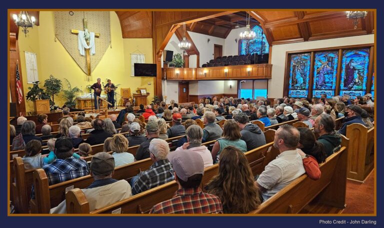 Congregation gathered in worship